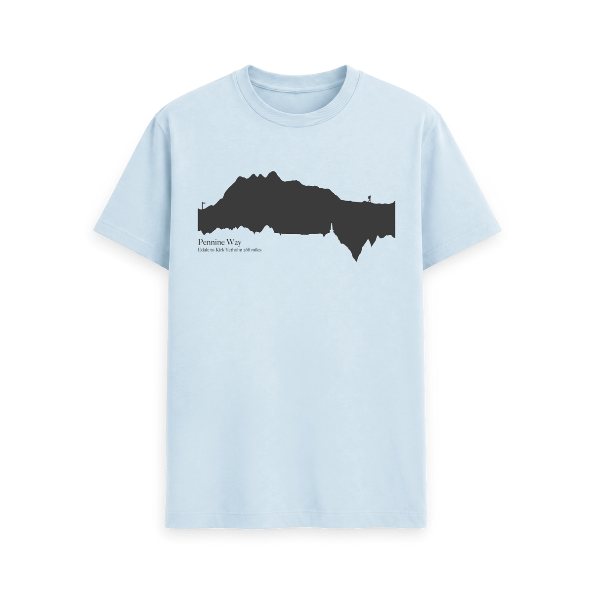 Sky Blue Printed T-shirt Front