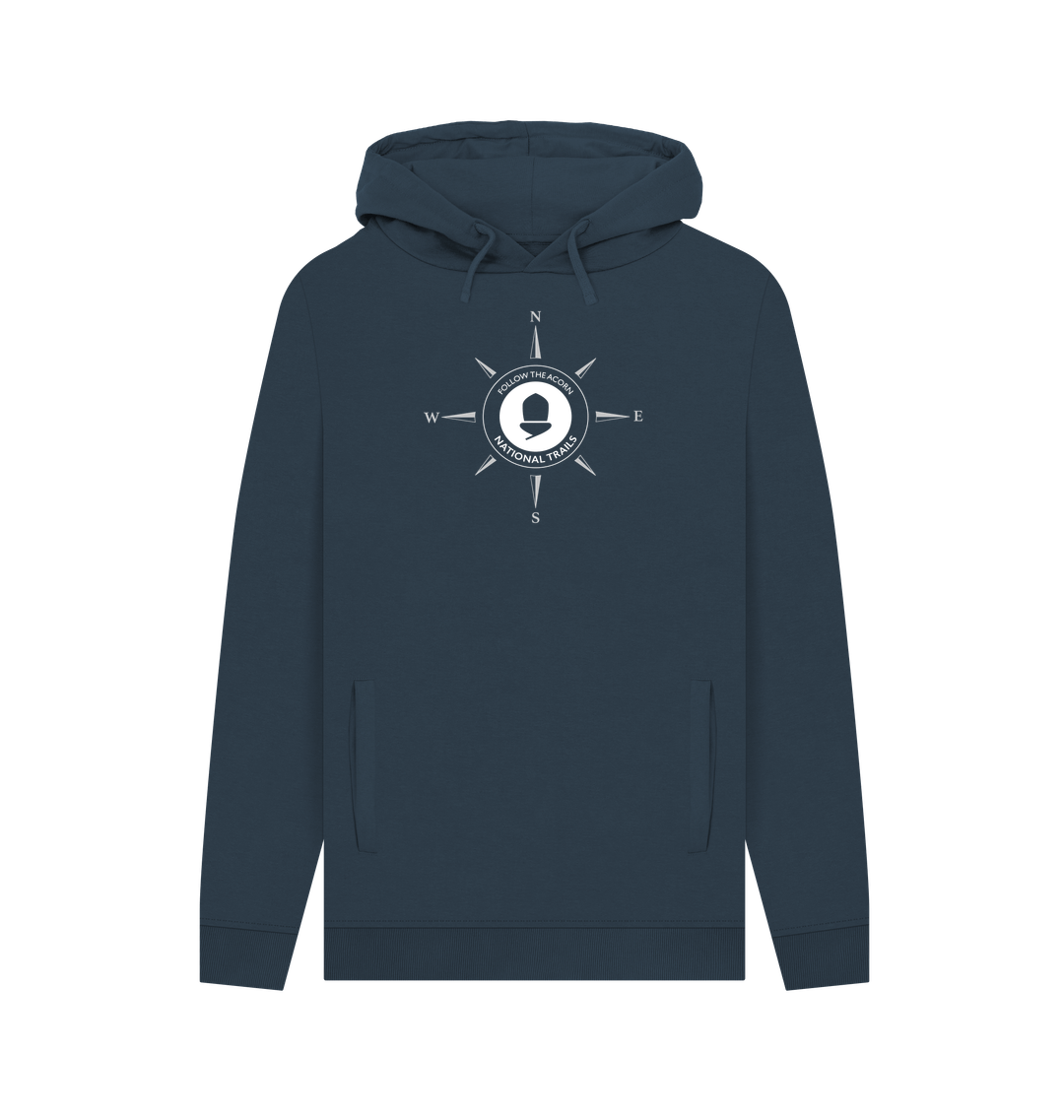Navy Printed Hoody