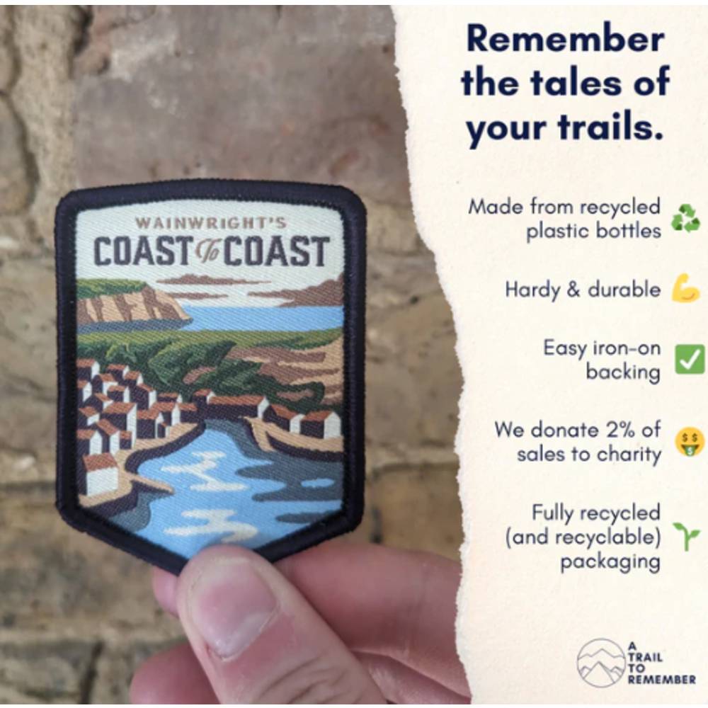 Coast to Coast walk woven patch badge - The Trails Shop