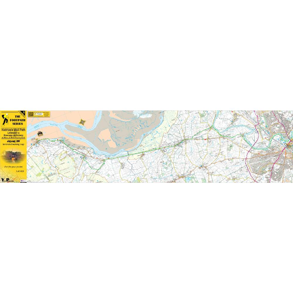 Hadrian's Wall Path 3 - Lanercost to Bowness-on-Solway zigzag map