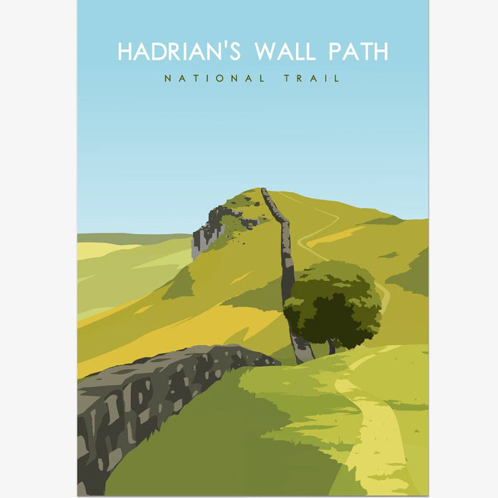 Hadrian's Wall Path National Trail Poster - a Trail to Remember