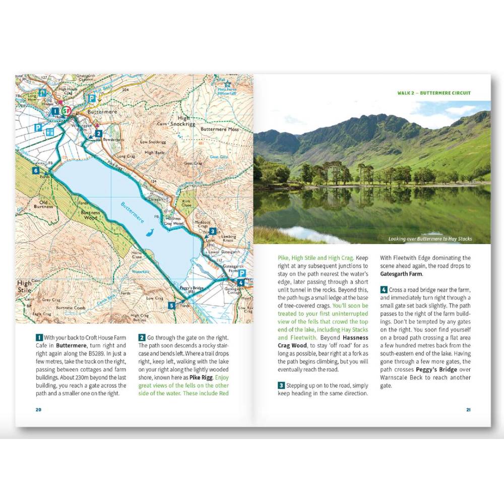 15 short walks in the Lake District - Keswick, Borrowdale and Buttermere. Inside page. Cicerone Press. The Trails Shop