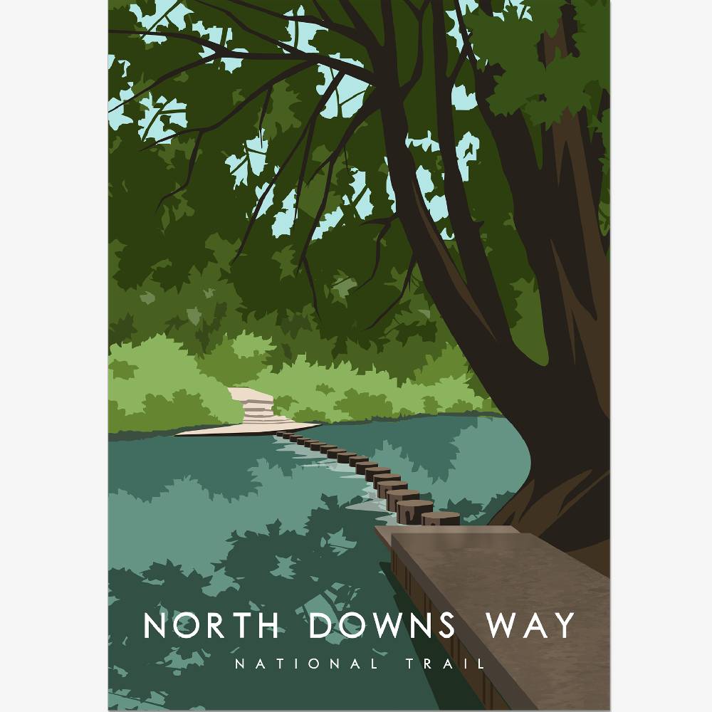 North Downs Way poster - The Trails Shop