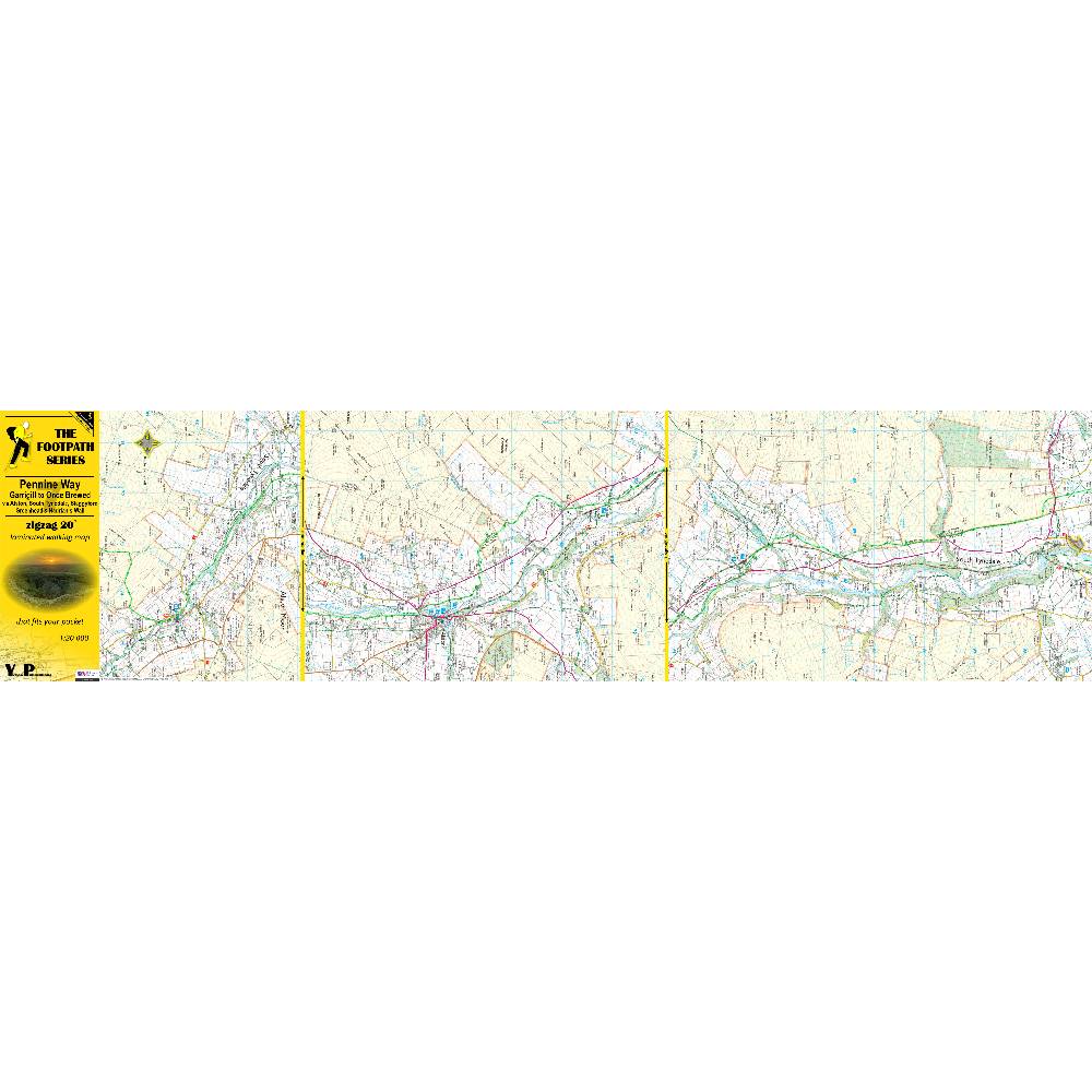 Pennine Way 7 - ZigZag Map - Garrigill to Once Brewed - The Trails Shop