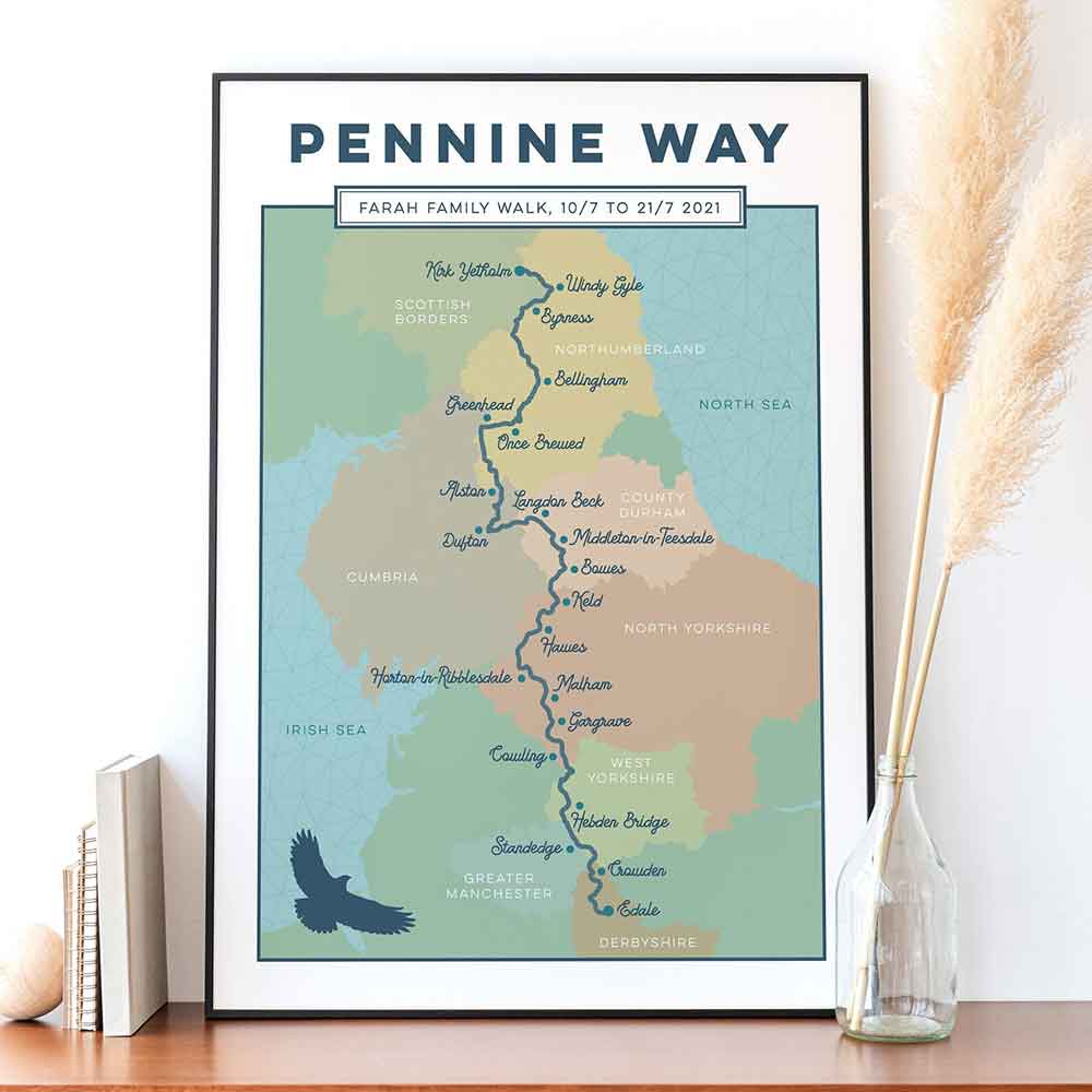 Pennine Way personalised art print