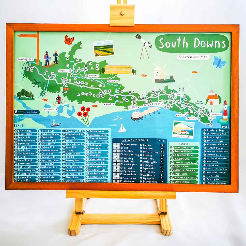 South Downs Way National Trail Scratch Map
