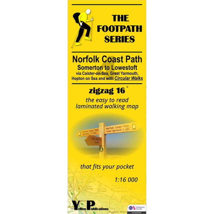 Norfolk Coast Path Zigzag map - Somerton to Lowestoft