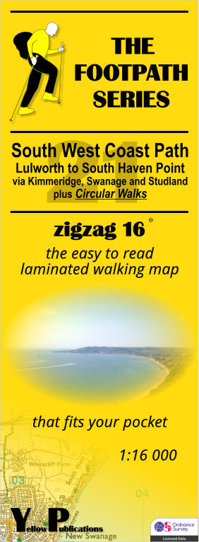 South West Coast Path easy-read map - zigzag 21 - Lulworth to South Haven Point cover. The Trails Shop.