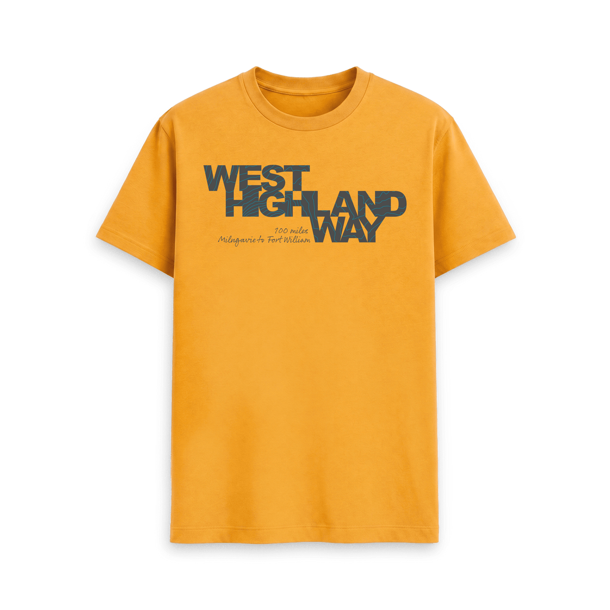 Mustard Printed T-shirt Front