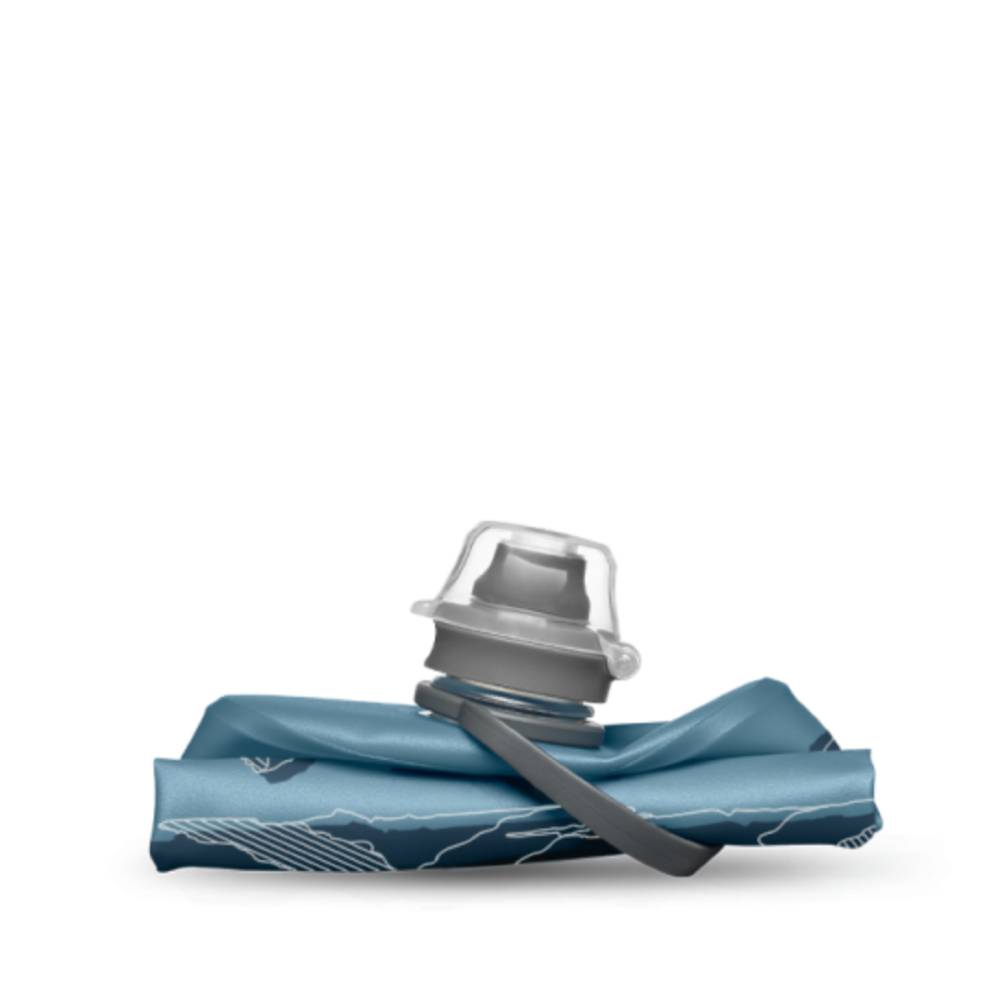 mountain blue stow bottle, folded- The Trails Shop