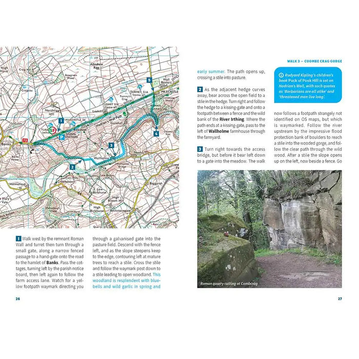 15 Short Walks Hadrian's Wall book map