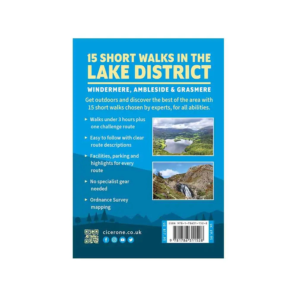 15 Short Walks in the Lake District Windermere Ambleside & Grasmere back cover