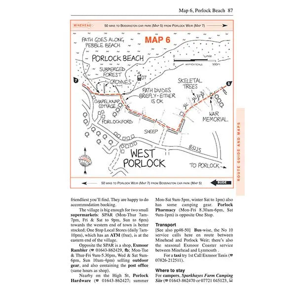 Exmoor & North Devon Coast Path map - Trailblazer-The Trails Shop