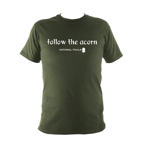 'Follow the acorn' T-Shirt-Moss Green-X-small-The Trails Shop