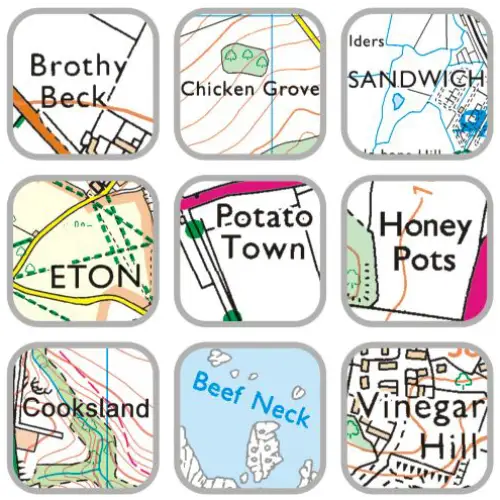Food mosaic tea-towel-The Trails Shop