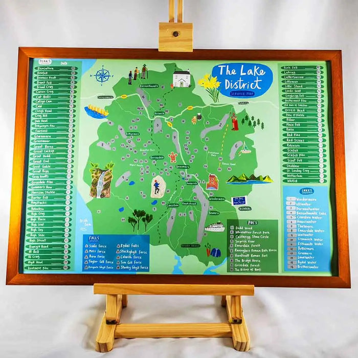 Lake District National Park Scratch Map