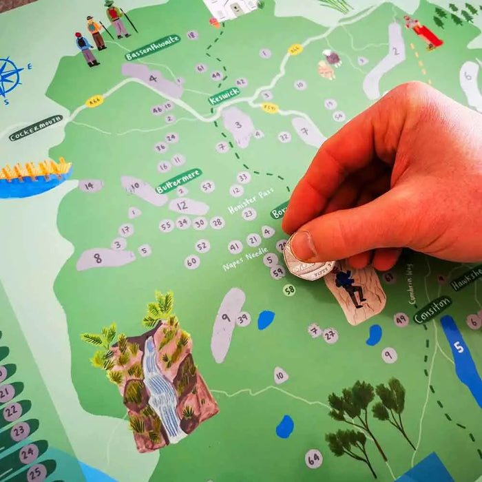 Lake District Scratch Map Bassenthwaite Keswick Buttermere Coniston
