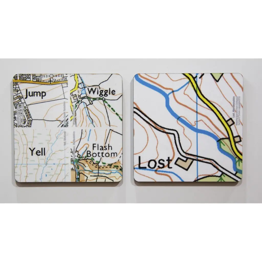 Magnetic Coaster-4 pack (2 of each design)-The Trails Shop