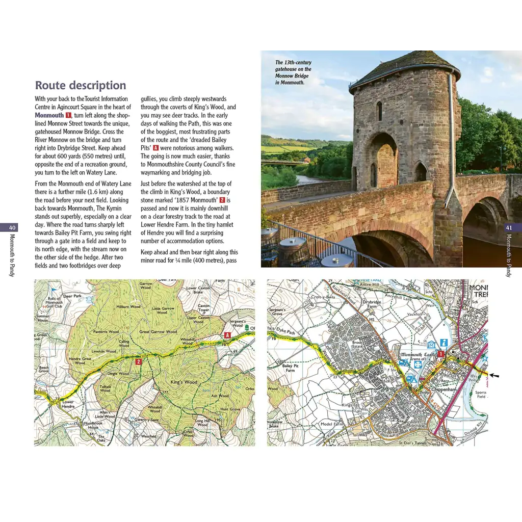 Offa's Dyke Path official guide inside page - The Trails Shop