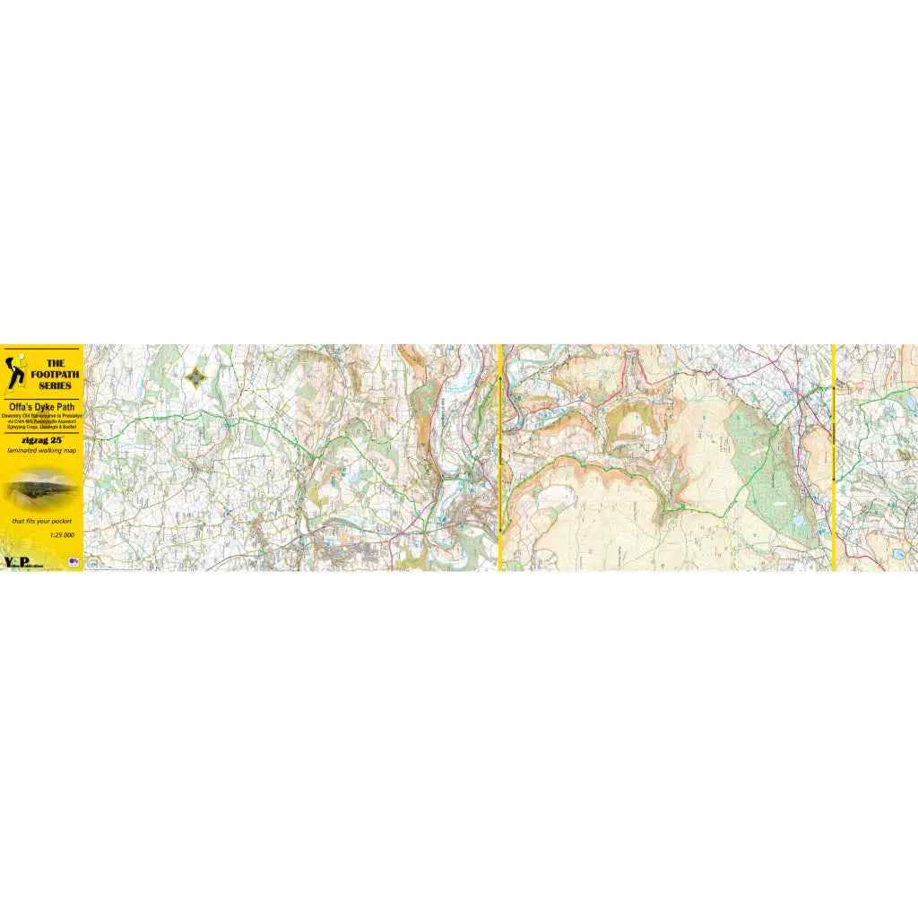 Offa's Dyke Path Zigzag map - Oswestry Old Racecourse to Prestatyn-The Trails Shop