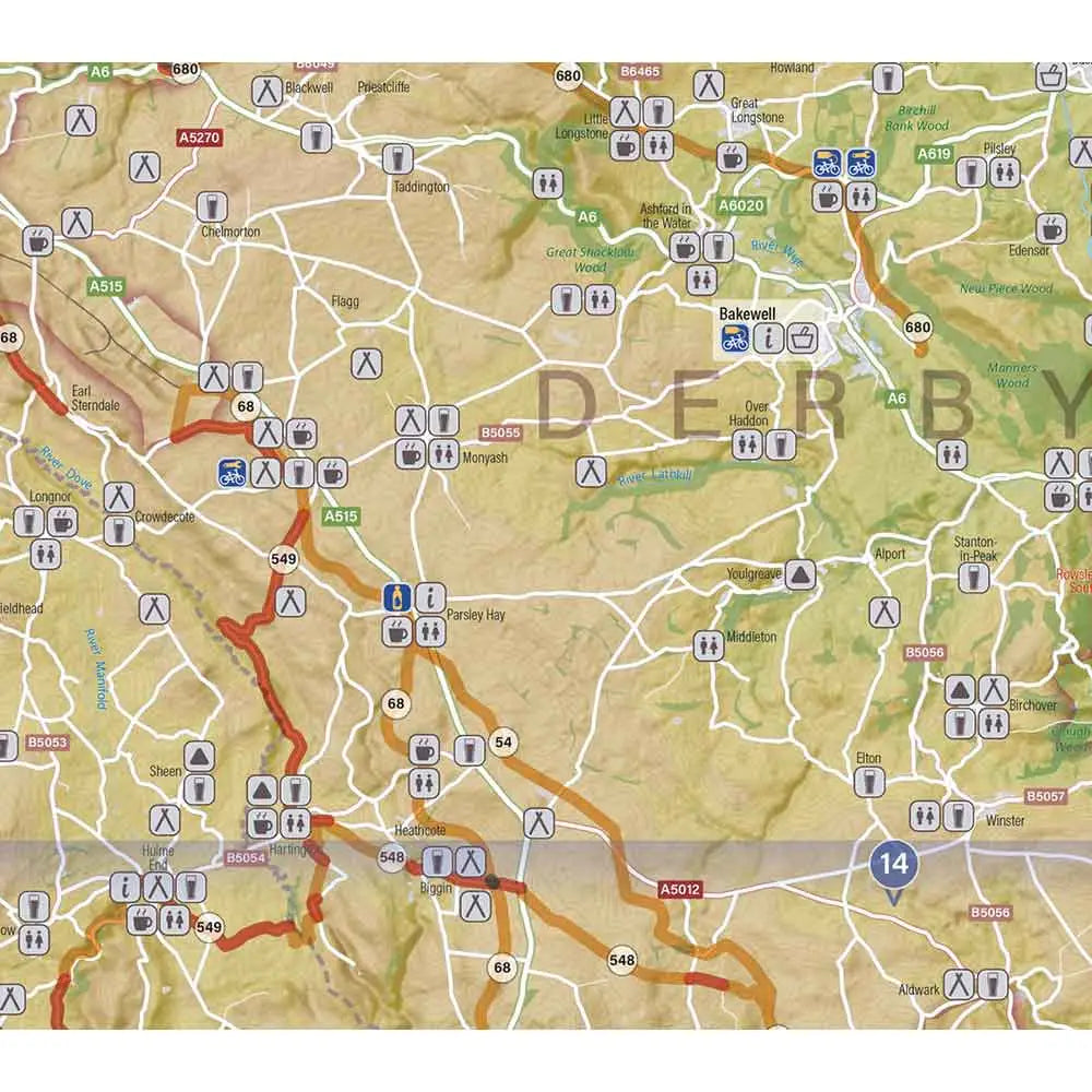 Peak District Cycle Map