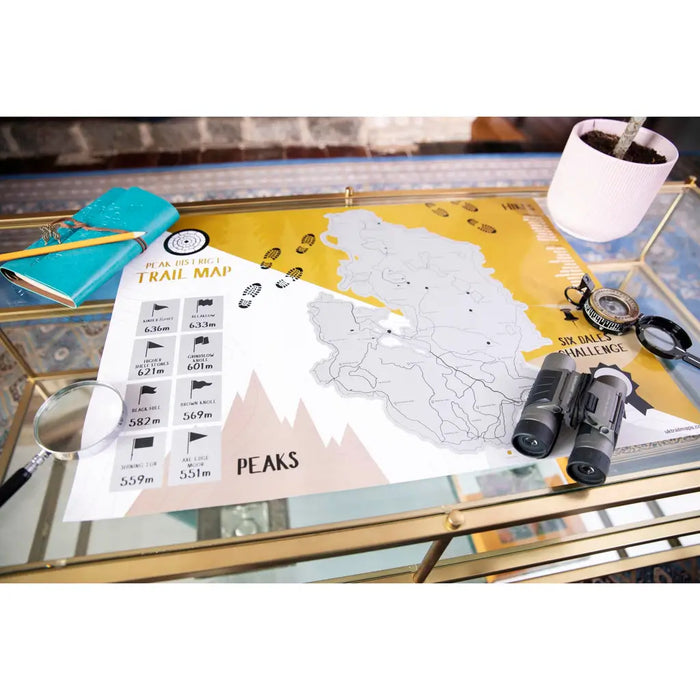 Peak District Trail Scratch Map-The Trails Shop