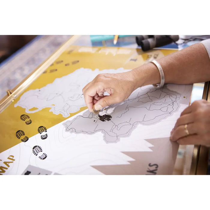 Peak District Trail Scratch Map-The Trails Shop