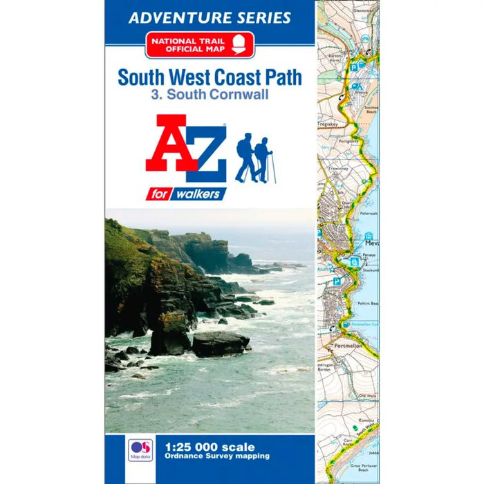 South West Coast Path 3 South Cornwall A-Z Adventure Atlas-The Trails Shop