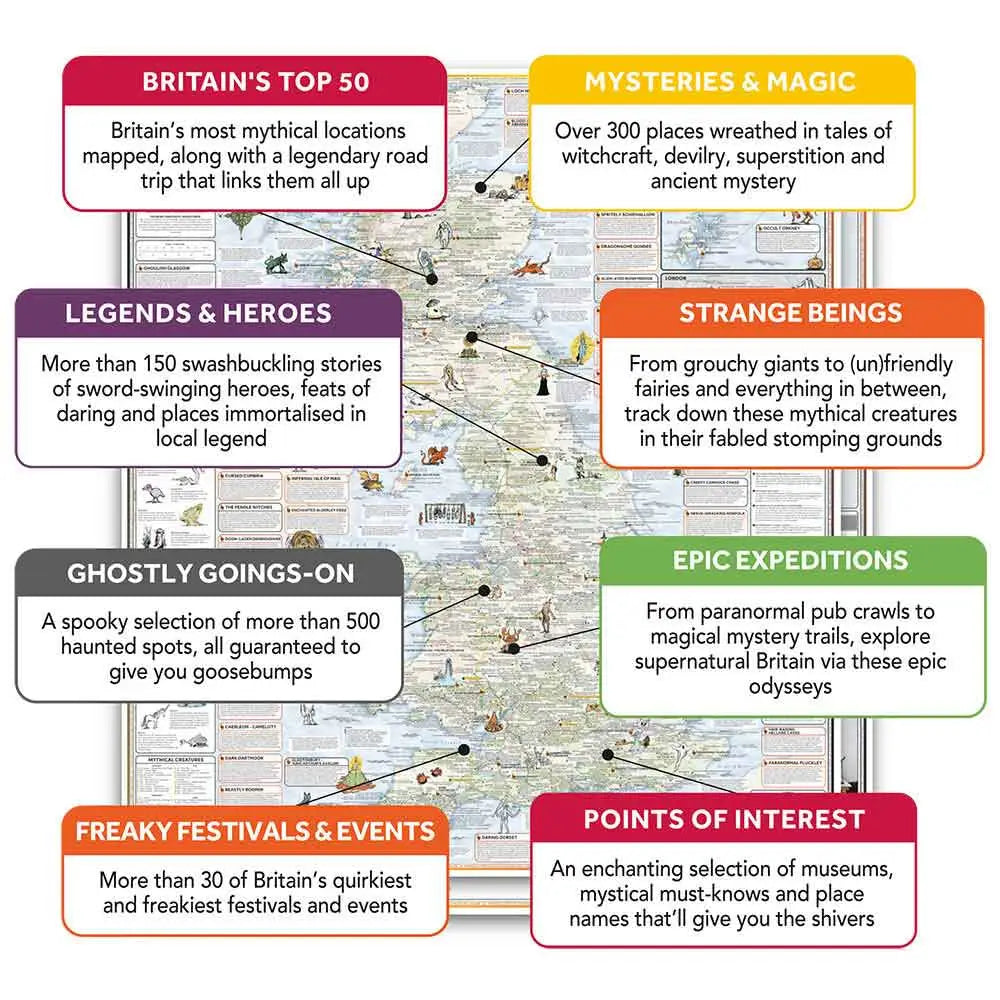 ST&G’s Craftily Conjured Great British Folklore and Superstition Map-The Trails Shop