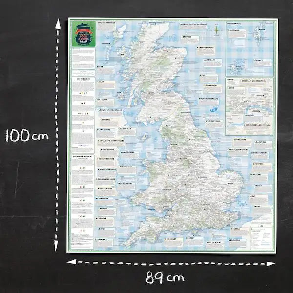 ST&G's Delightfully Stuffed Great British Food and Drink Map-The Trails Shop