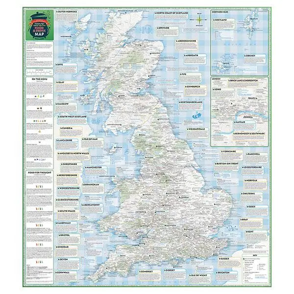 ST&G's Delightfully Stuffed Great British Food and Drink Map-The Trails Shop