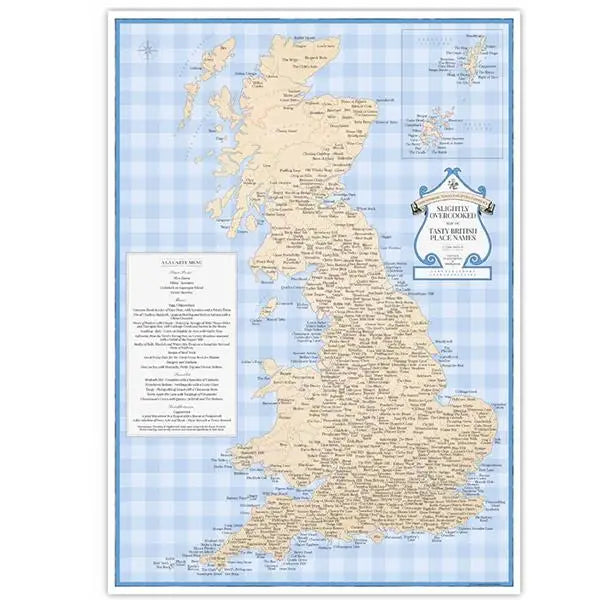 ST&G's Slightly Overcooked Map of Tasty British Place Names-The Trails Shop