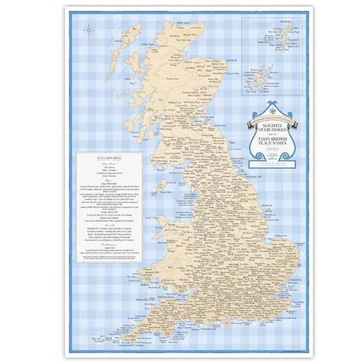 ST&G's Slightly Overcooked Map of Tasty British Place Names-The Trails Shop