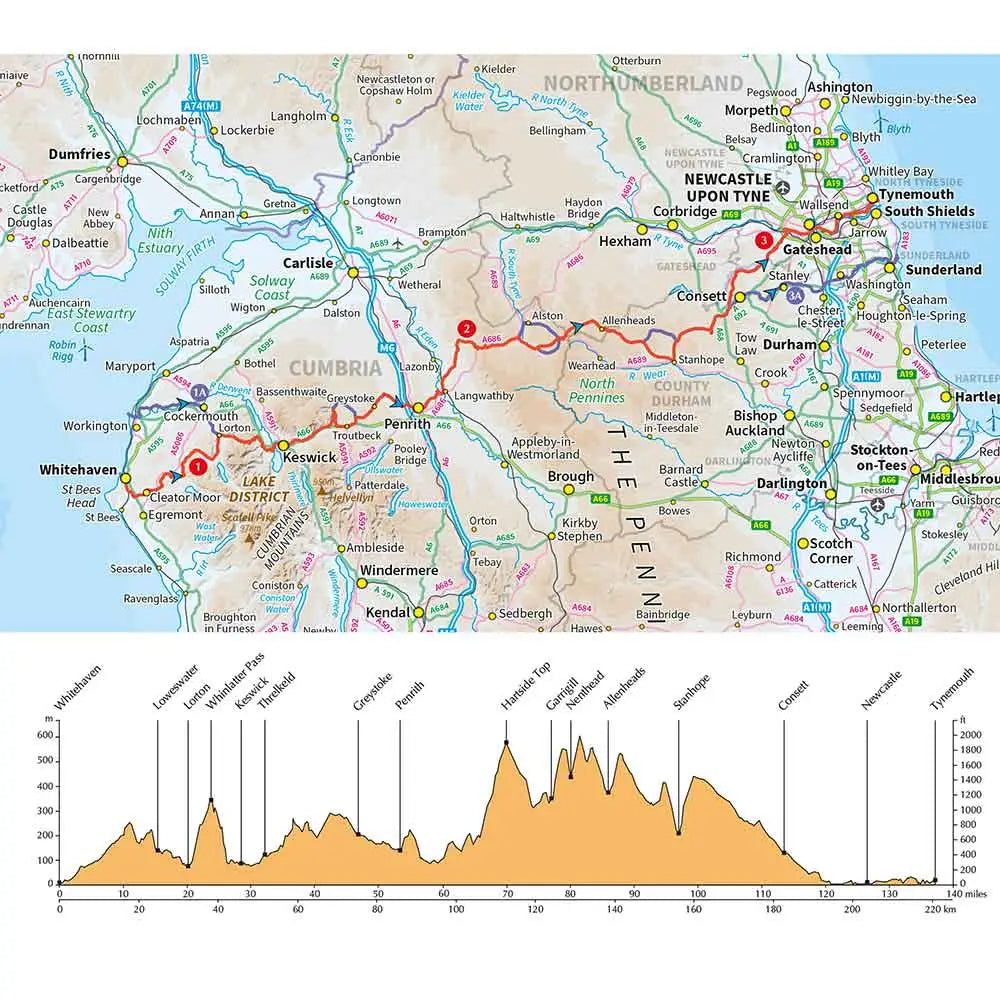 The Coast to Coast Cycle Route - Irish Sea to North Sea -