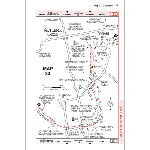 The Ridgeway - Trailblazer guidebook - Butlers Cross Map