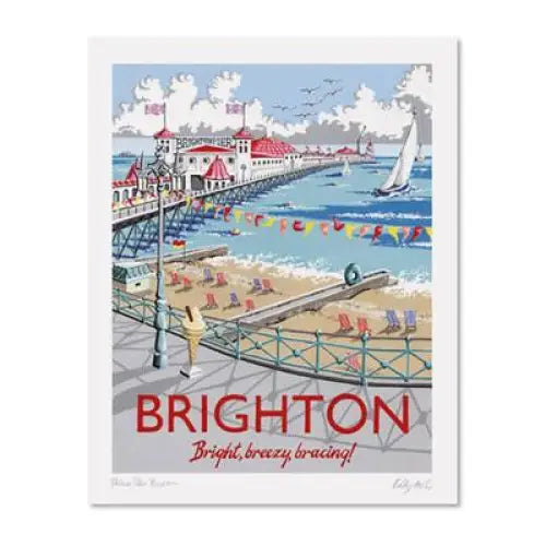 Vintage travel signed prints-Brighton Pier-The Trails Shop