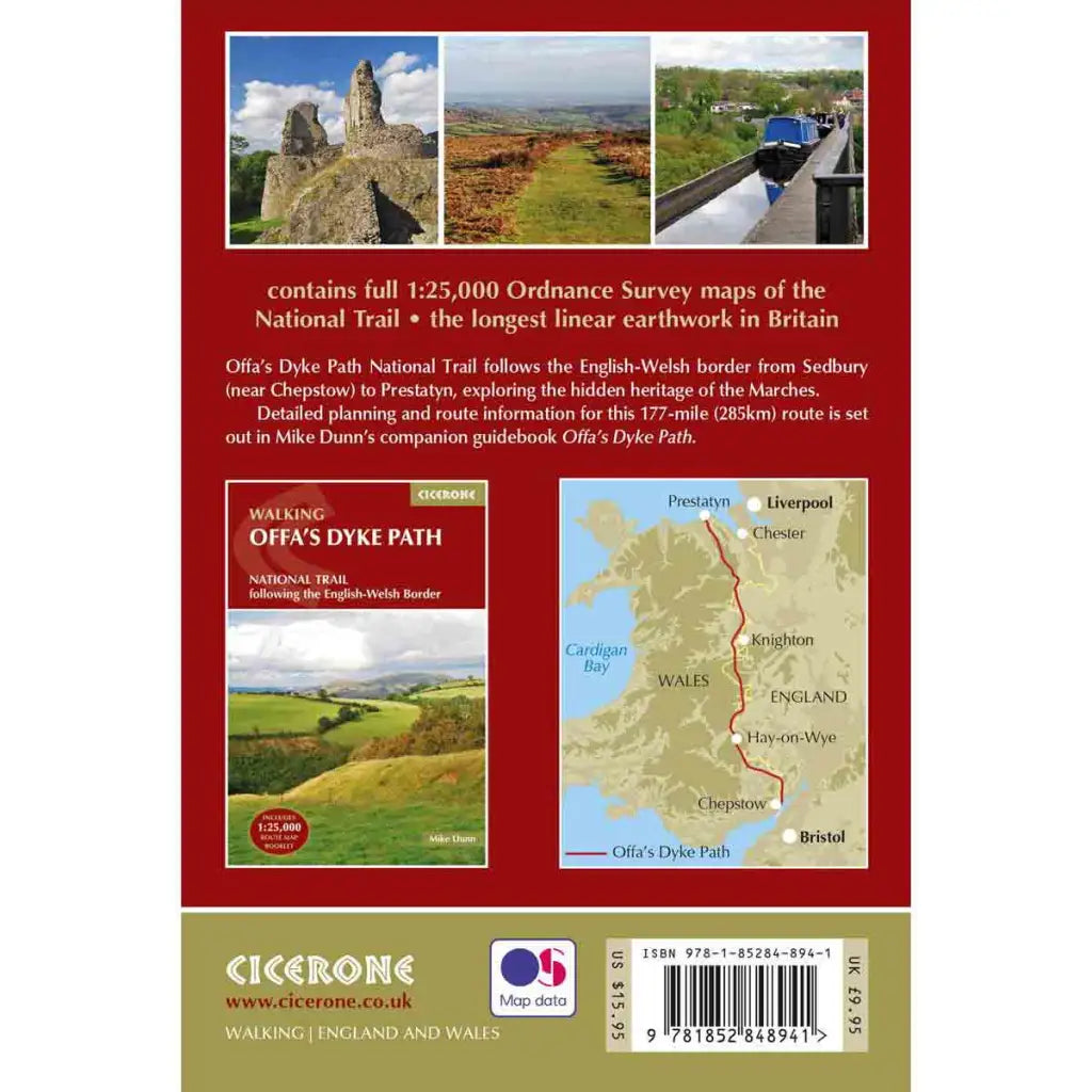 Walking Offa’s Dyke Path map booklet - Print Books