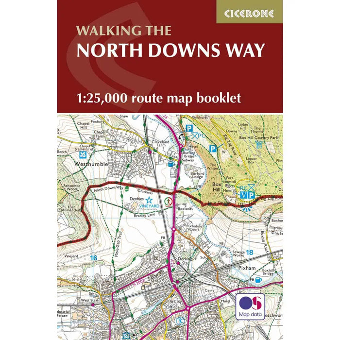 North Downs Way map booklet cover Cicerone - The Trails Shop