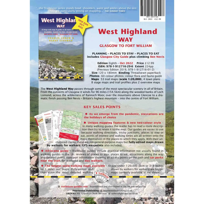 West Highland Way guidebook by Trailblazer back cover