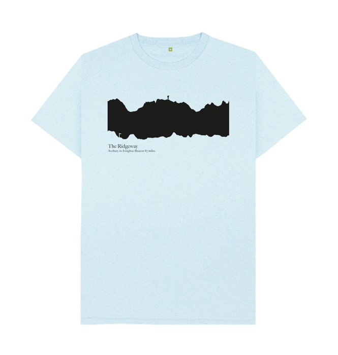 Light Blue The Ridgeway 'elevation profile' Men's T-Shirt