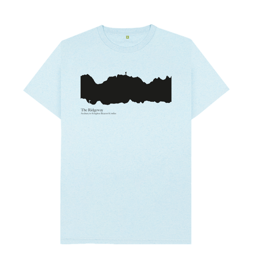 Light Blue The Ridgeway 'elevation profile' Men's T-Shirt