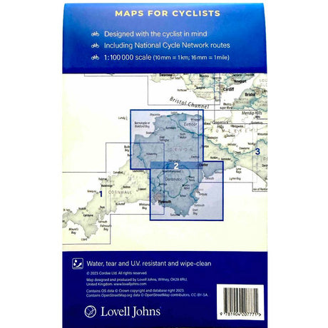 Back of map 2 showing area covered