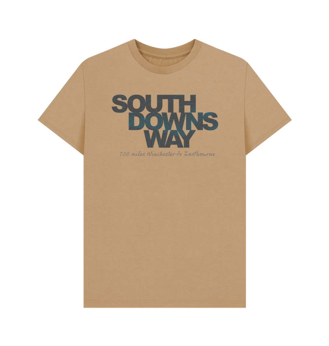 South Downs Way 'contours' men's t-shirt