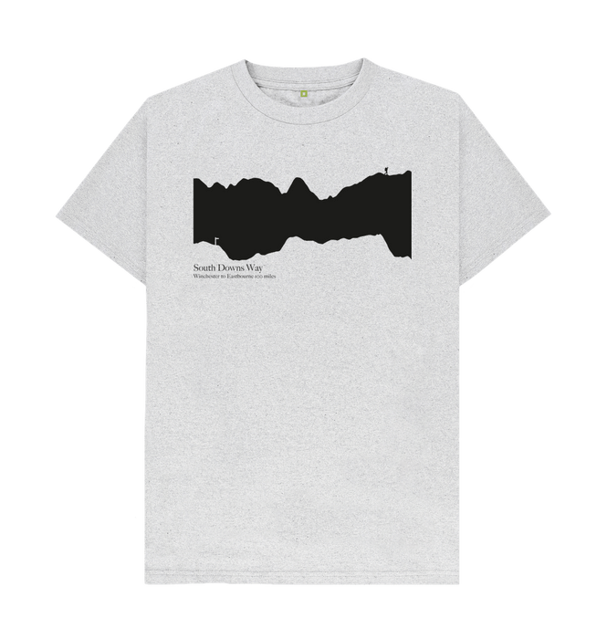 Grey South Downs Way 'elevation profile' Men's T-Shirt