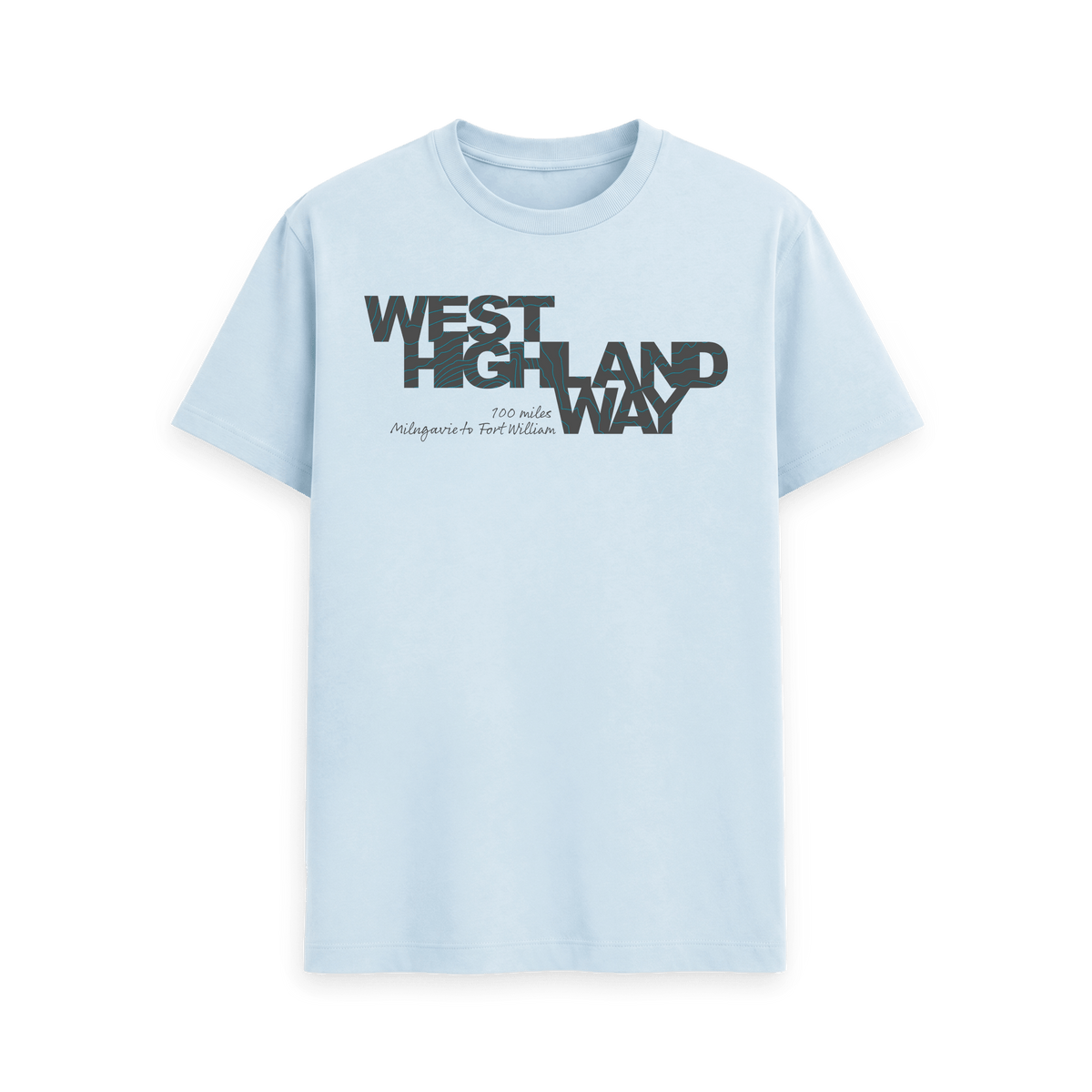 Sky Blue Printed T-shirt Front