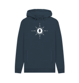 Navy Printed Hoody