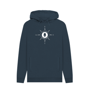 Navy Printed Hoody