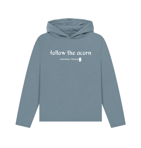 Stone Blue Printed Hoody