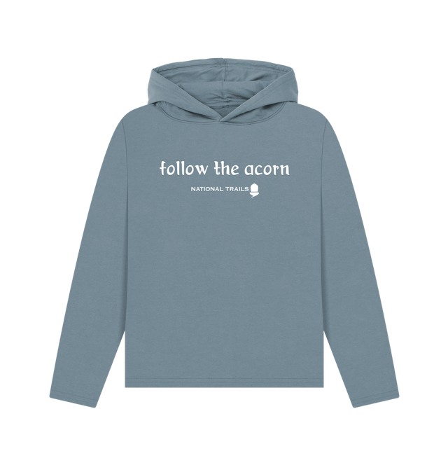 Stone Blue Printed Hoody