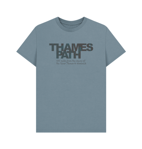 Stone Blue Printed T-shirt Front